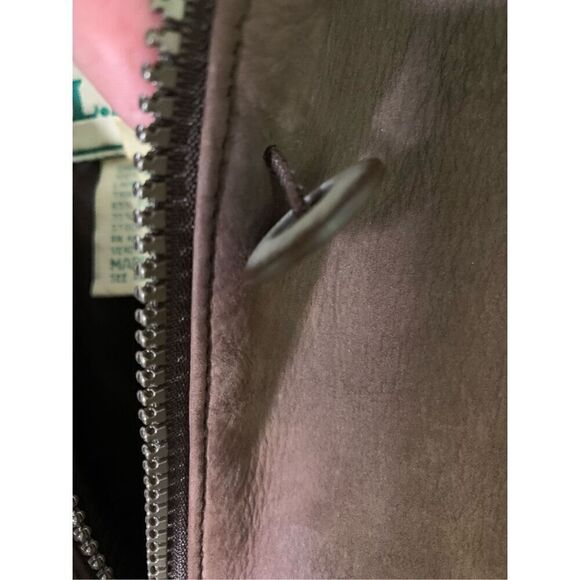 L.L. Bean 100% genuine leather suede jacket brown women's size 4 Petite - Picture 5 of 7
